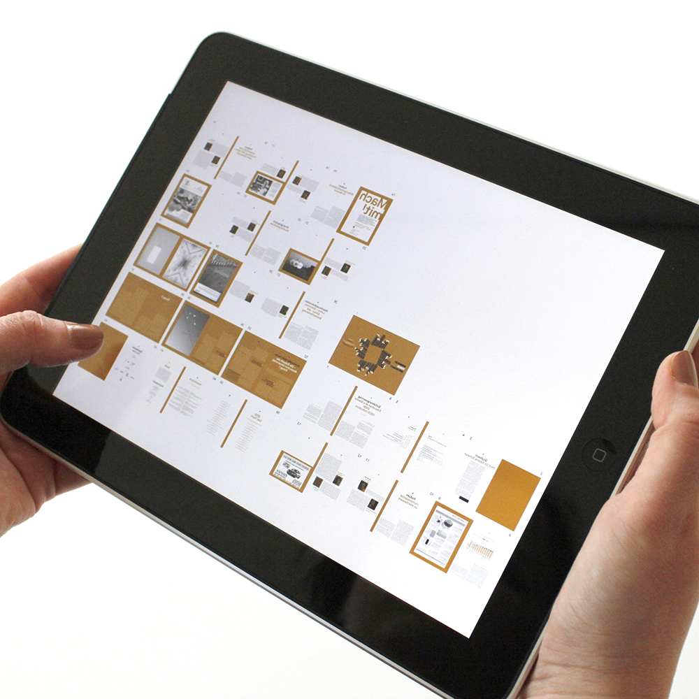 "tablet with instructional chart"
