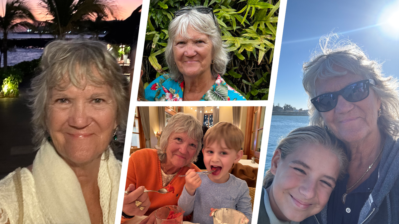 Photo collage: Pam Heintzleman with her grandchildren